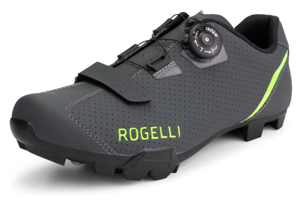 Chaussures De Velo VTT Rogelli R-400x MTB - Unisexe - Gris/Fluor